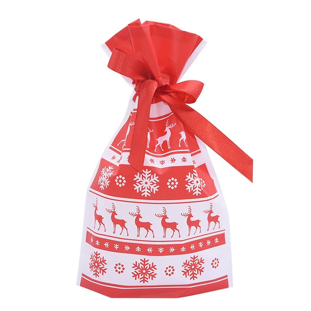 5/10 pcs Candy Cookies Gift Bags With Ribbon Snack