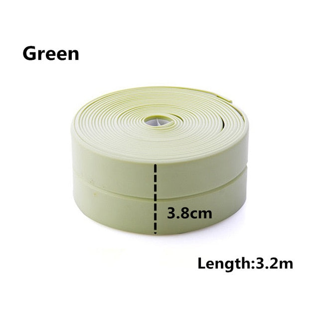 Self Adhesive Kitchen Ceramic Sticker Waterproof Anti-moisture PVC  3.2 m*3.8 cm