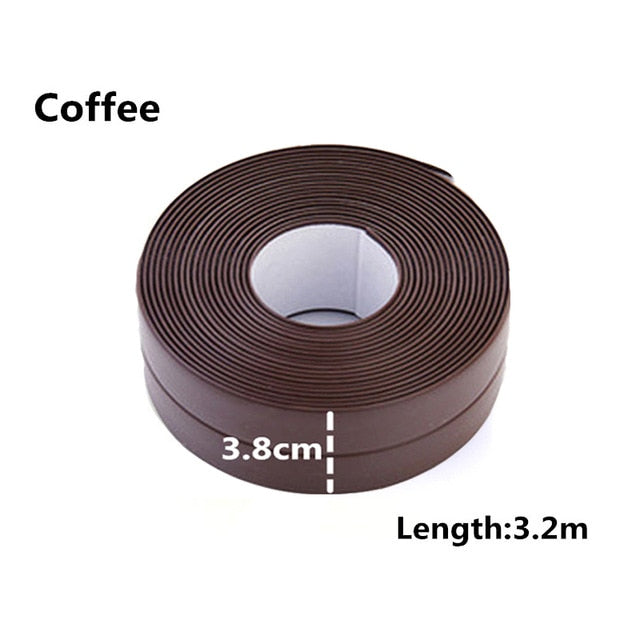 Self Adhesive Kitchen Ceramic Sticker Waterproof Anti-moisture PVC  3.2 m*3.8 cm