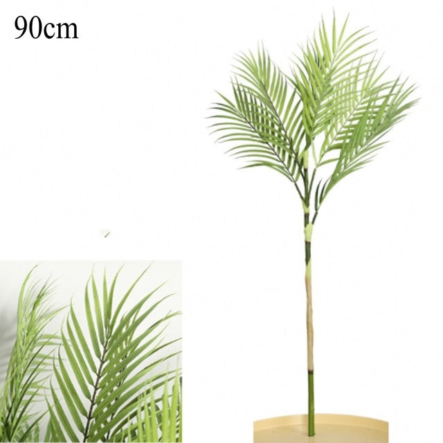 88 CM Green Artificial Palm Leaf Plastic Plants