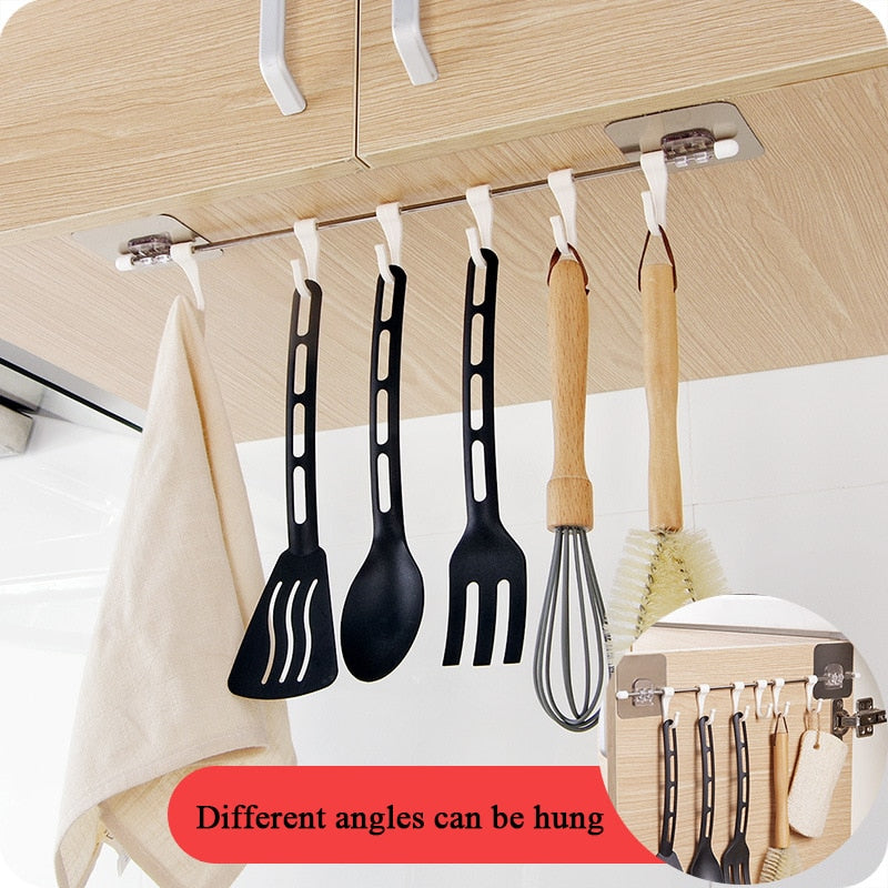 Kitchen Gabgets Cupboard 6 Hook Home Organizer Storage