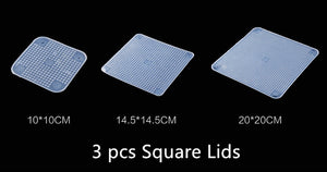 6pcs Silicone Stretch Lids Reusable Food