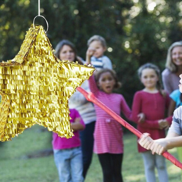 Golden Star Pinata Birthday Party Foil Decorative