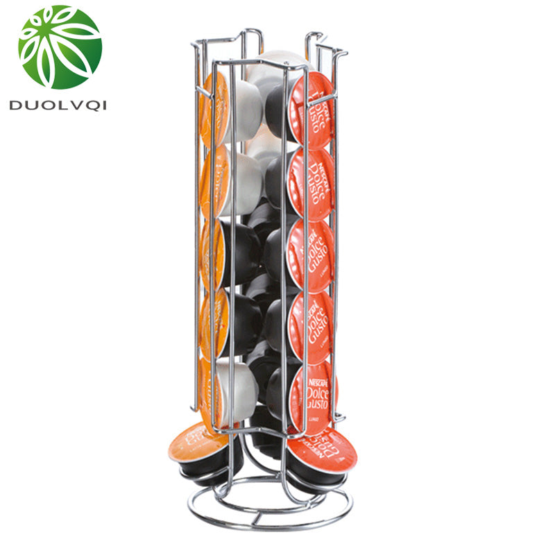 Metal Coffee Pod Holder Iron Chrome Plating