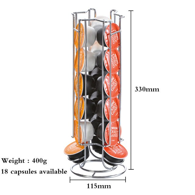 Metal Coffee Pod Holder Iron Chrome Plating