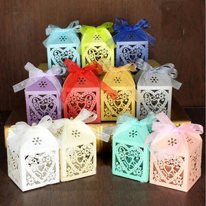 10Pcs/set Love Heart Laser Cut