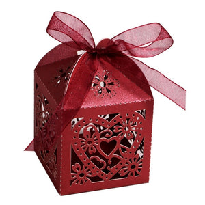 10Pcs/set Love Heart Laser Cut