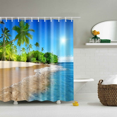 Washable Bath Decor Shower Curtains