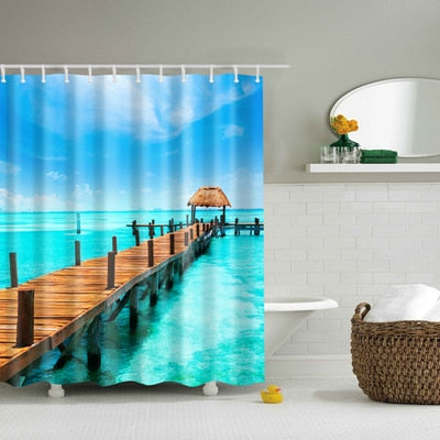 Washable Bath Decor Shower Curtains