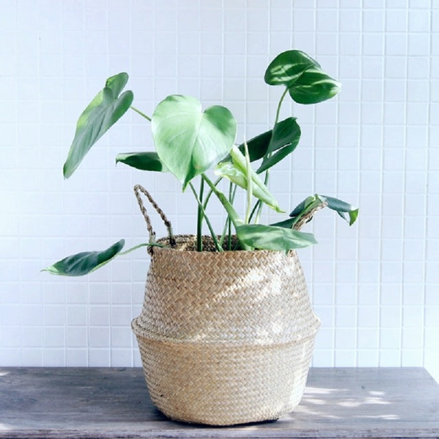 Storage Basket Rattan Straw
