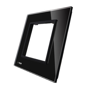 Livolo Luxury White Pearl Crystal Glass, 80mm*80mm, EU standard, Single Glass Panel For Wall Switch Socket,VL-C7-SR-11