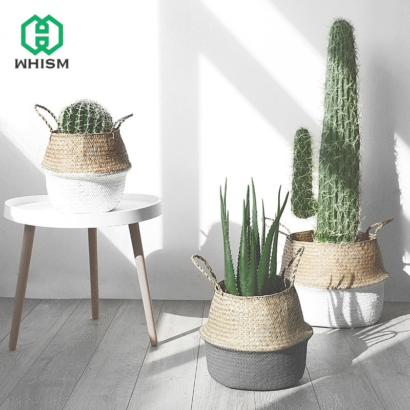 Storage Basket Rattan Straw