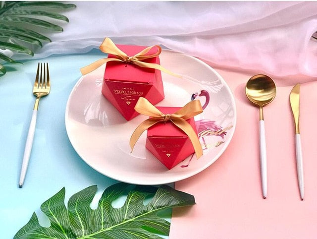New Pink/Red/Bule Diamond Shape Baby Shower