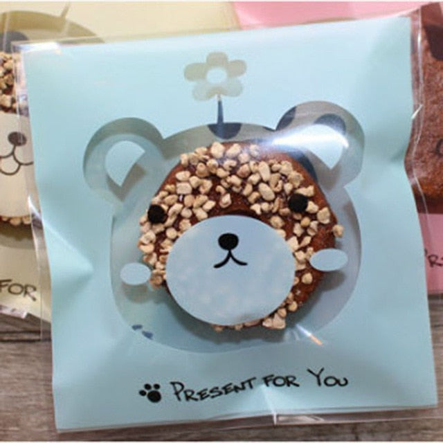50Pcs Cute Big Teech Mouth Monster Plastic Bag