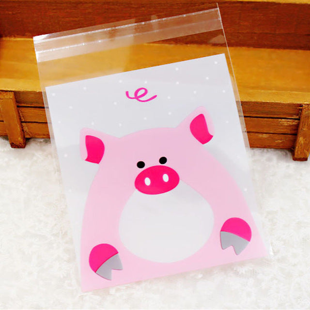 50Pcs Cute Big Teech Mouth Monster Plastic Bag