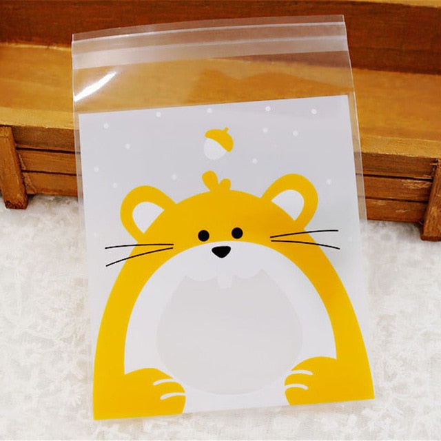 50Pcs Cute Big Teech Mouth Monster Plastic Bag