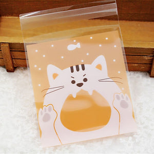 50Pcs Cute Big Teech Mouth Monster Plastic Bag