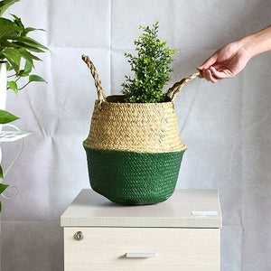 Storage Basket Rattan Straw