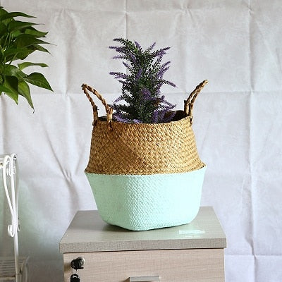 Storage Basket Rattan Straw