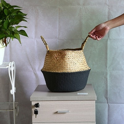 Storage Basket Rattan Straw