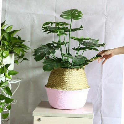 Storage Basket Rattan Straw