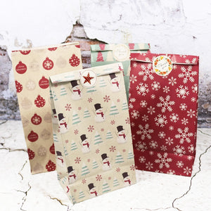 5pcs Snowflake Merry Christmas Paper Bag