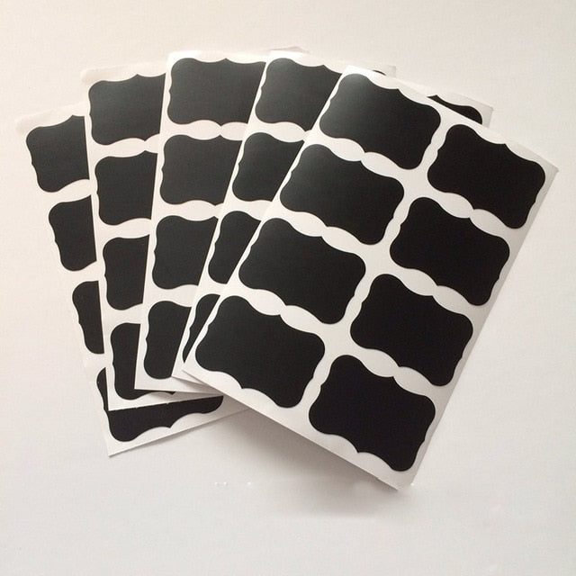 36pcs/set 5x3.5cm Erasable Blackboard Sticker Craft Kitchen