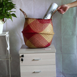 Storage Basket Rattan Straw