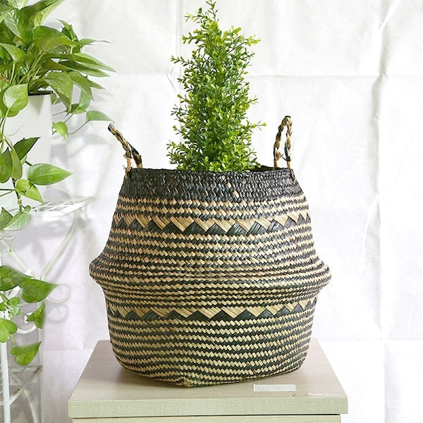 Storage Basket Rattan Straw
