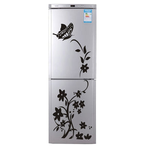 Creative Refrigerator Black Wall Sticker Butterfly Pattern