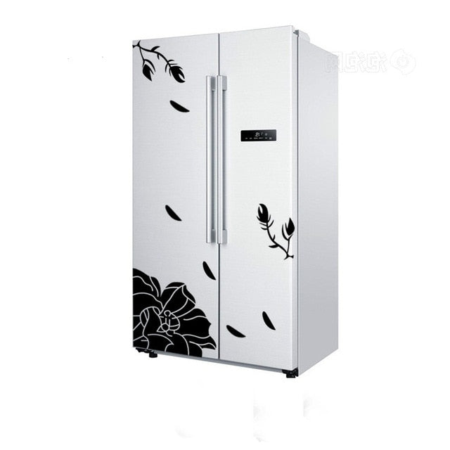 Creative Refrigerator Black Wall Sticker Butterfly Pattern