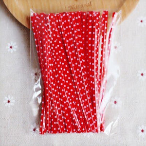 100 pcs/lot 9 cm plastic bag tie cookies diy Gift Bag