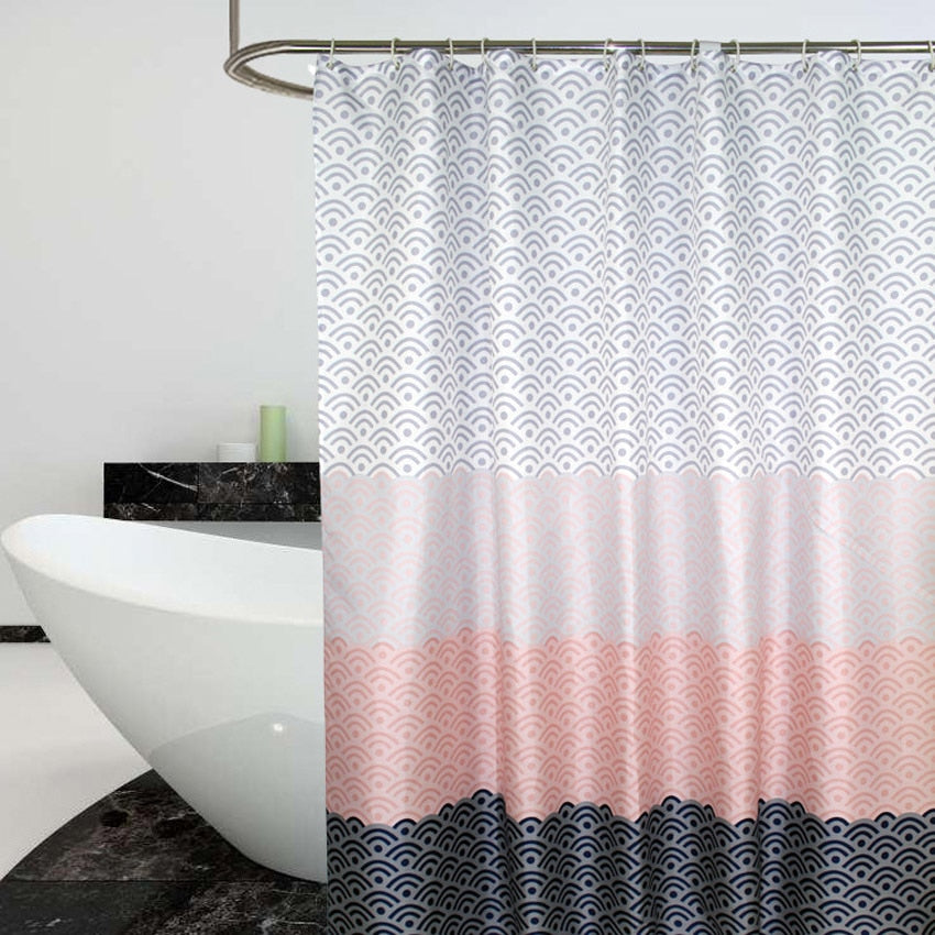 Nordic Shower Curtain Geometric Color