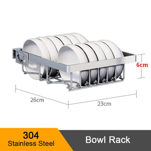 304 Stainless Steel Kitchen Shelf Rack Drying Drain Storage