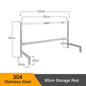 304 Stainless Steel Kitchen Shelf Rack Drying Drain Storage