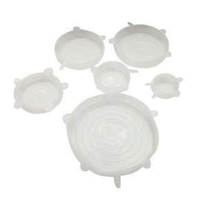 6pcs Reusable silicon stretch lids universal