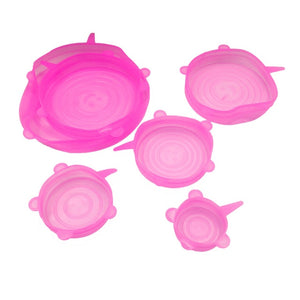 6pcs Reusable silicon stretch lids universal