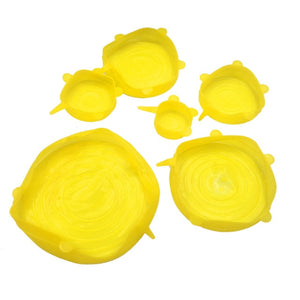 6pcs Reusable silicon stretch lids universal
