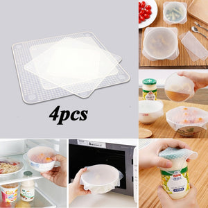 6pcs Reusable silicon stretch lids universal