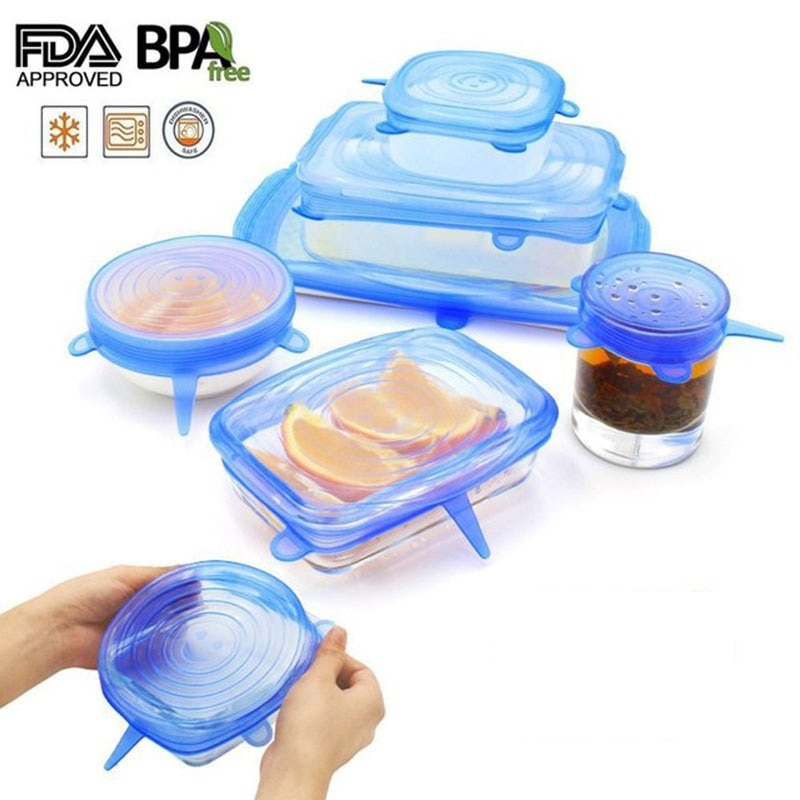 Universal Silicone Suction Lid 2PCS Easy Vacuum Seal Stretch