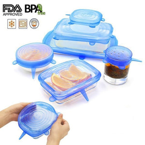 Universal Silicone Suction Lid 2PCS Easy Vacuum Seal Stretch
