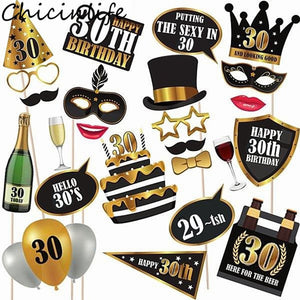 30th/50th/60th Happy Birthday Photo Booth Prop Anniversary Birthday Party