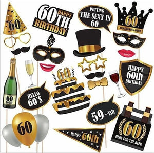 30th/50th/60th Happy Birthday Photo Booth Prop Anniversary Birthday Party