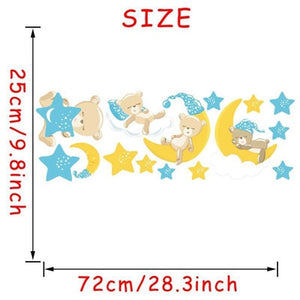 Cartoon Cute Bear Animals Wall Stickers for Kids Room