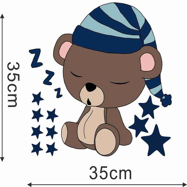 Cartoon Cute Bear Animals Wall Stickers for Kids Room