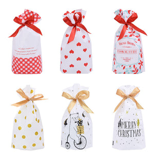 5/10 pcs Candy Cookies Gift Bags With Ribbon Snack