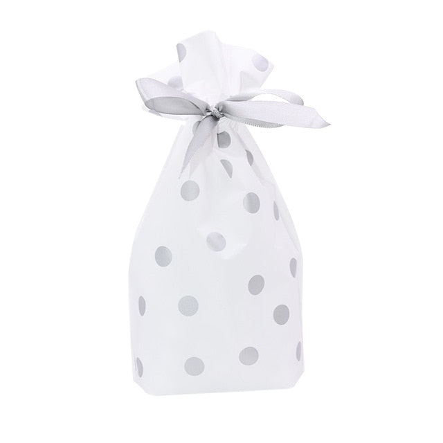 5/10 pcs Candy Cookies Gift Bags With Ribbon Snack