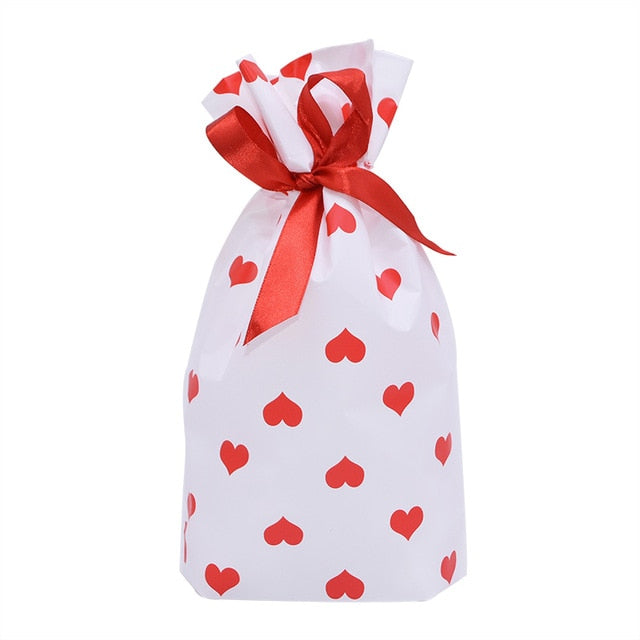 5/10 pcs Candy Cookies Gift Bags With Ribbon Snack