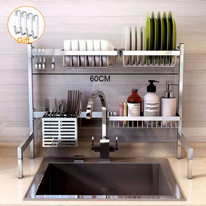 304 Stainless Steel Kitchen Shelf Rack Drying Drain Storage