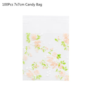 50/100Pcs Plastic Bags Thank you Cookie&Candy Bag